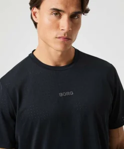 Björn Borg Men's Borg Running Perforated T-Shirt Black Beauty