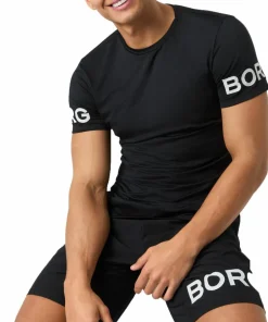 Björn Borg Men's Borg T-Shirt Black Beauty/Red