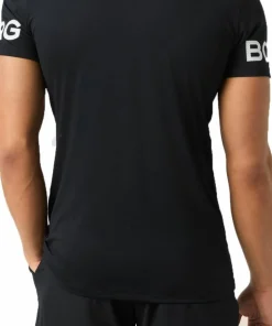 Björn Borg Men's Borg T-Shirt Black Beauty/Red
