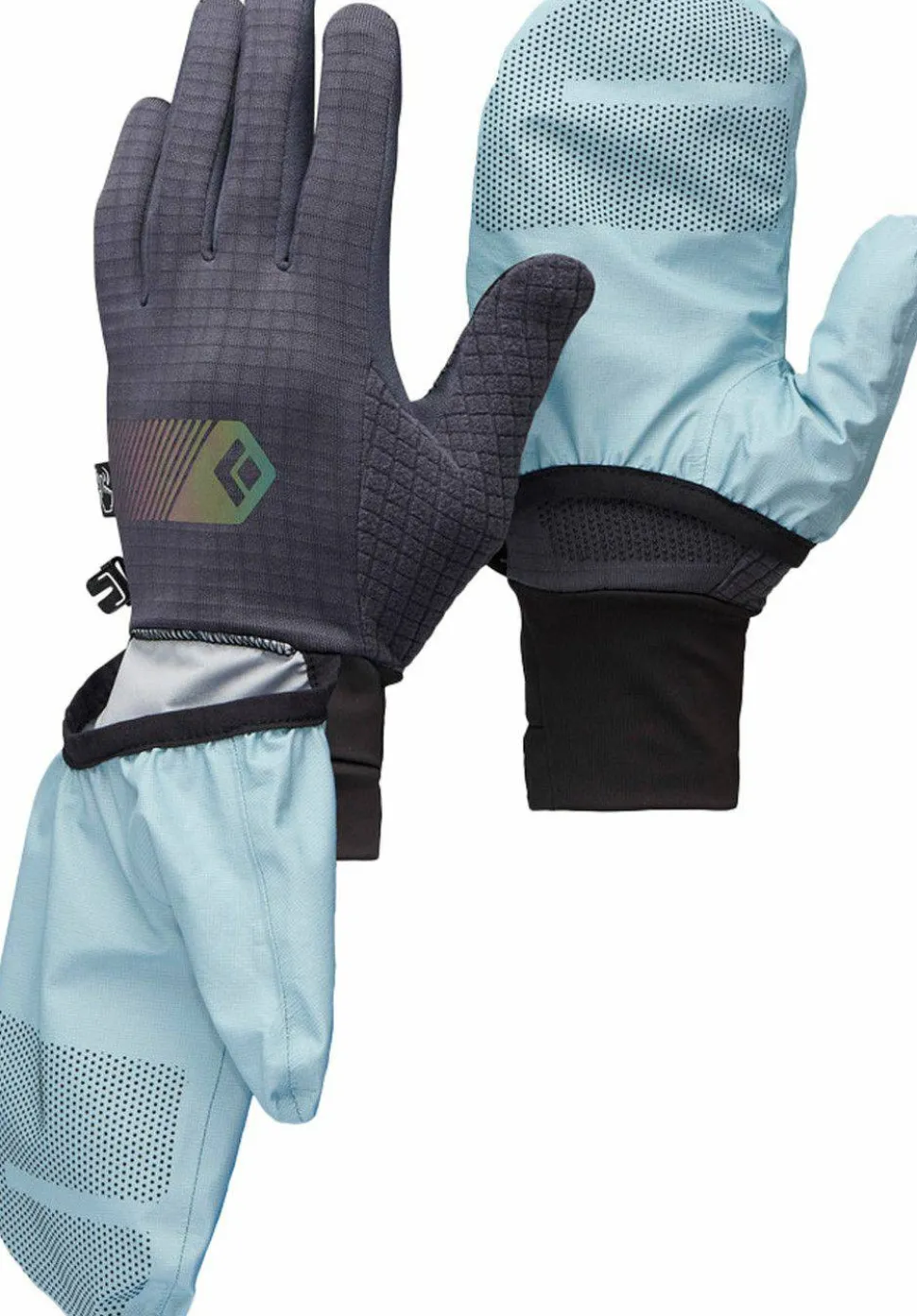 Black Diamond Gridtech Storm Hood Gloves Carbon-Glacier