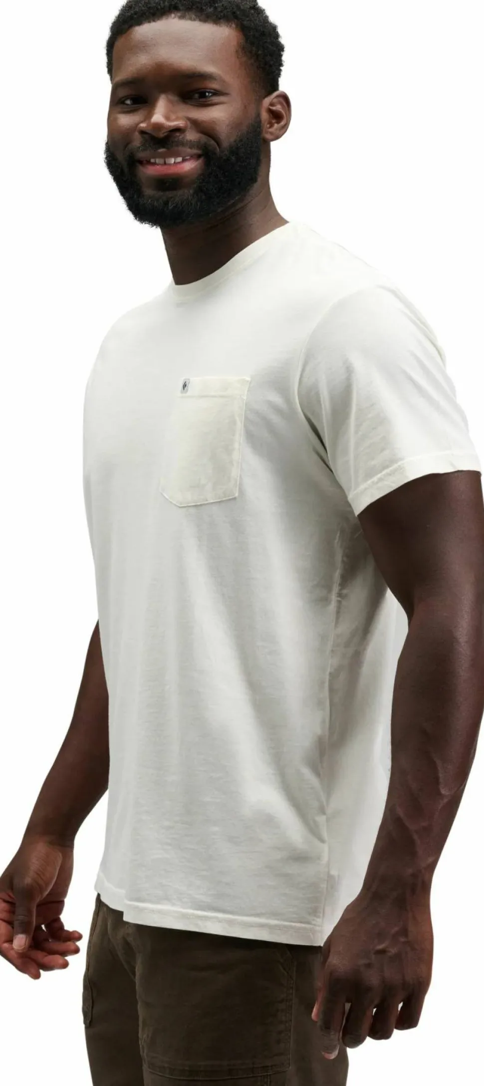Black Diamond Men's Diamond Patch Ss Pocket Tee Off White