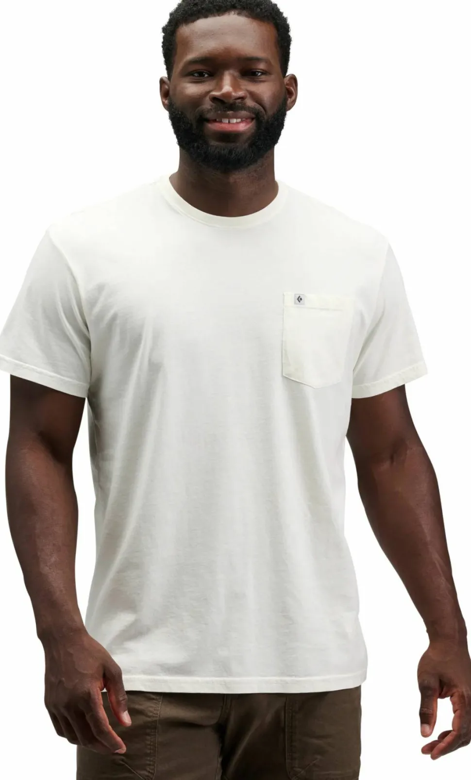 Black Diamond Men's Diamond Patch Ss Pocket Tee Off White
