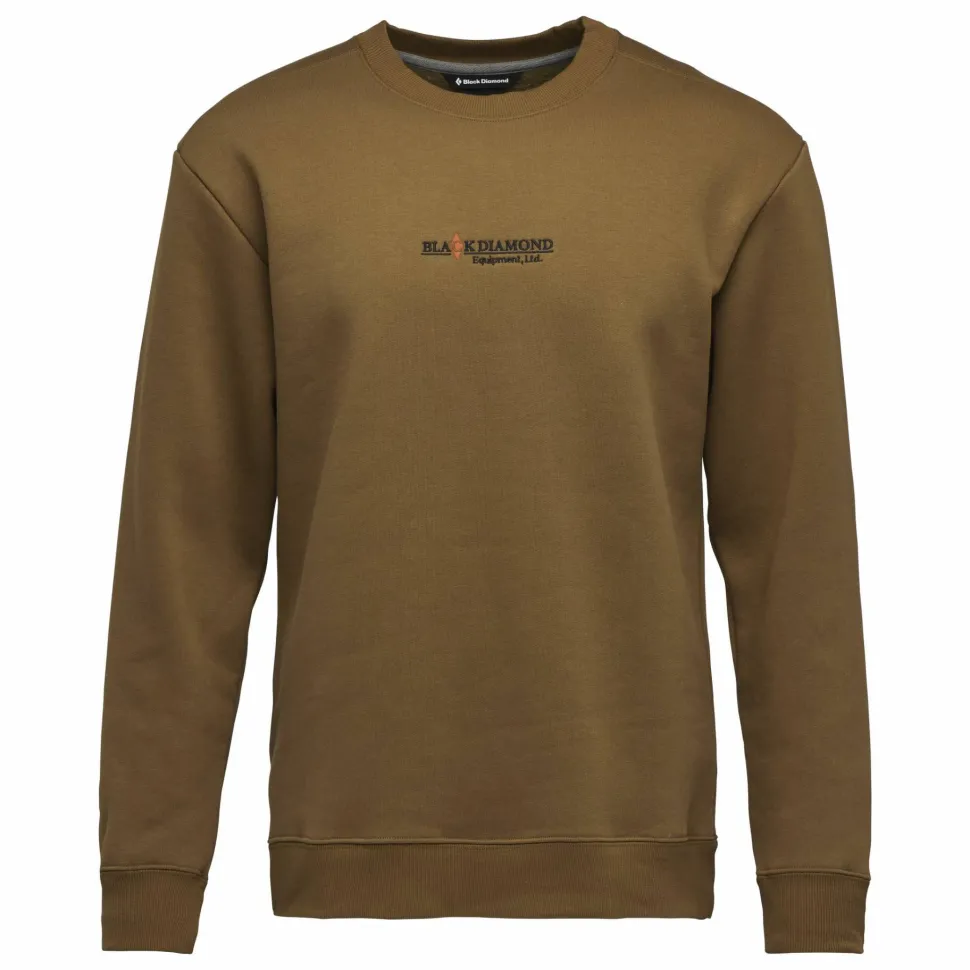 Black Diamond Men's Heritage Wordmark Crewneck Dark Curry