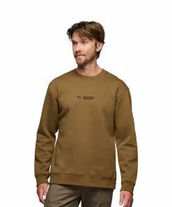 Black Diamond Men's Heritage Wordmark Crewneck Dark Curry