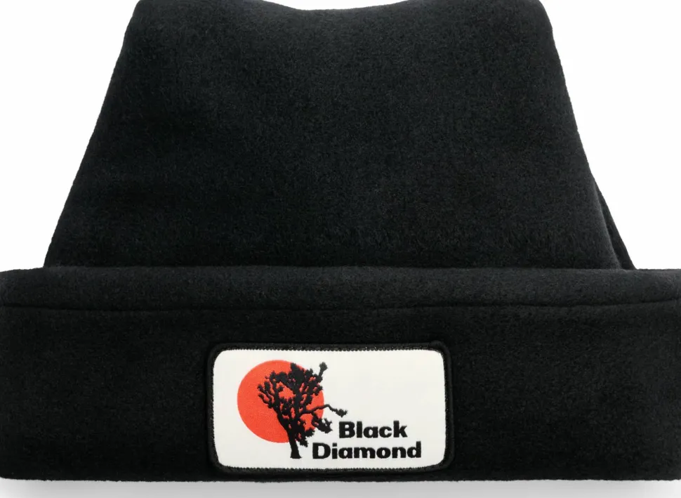 Black Diamond Pointed Fleece Beanie Black