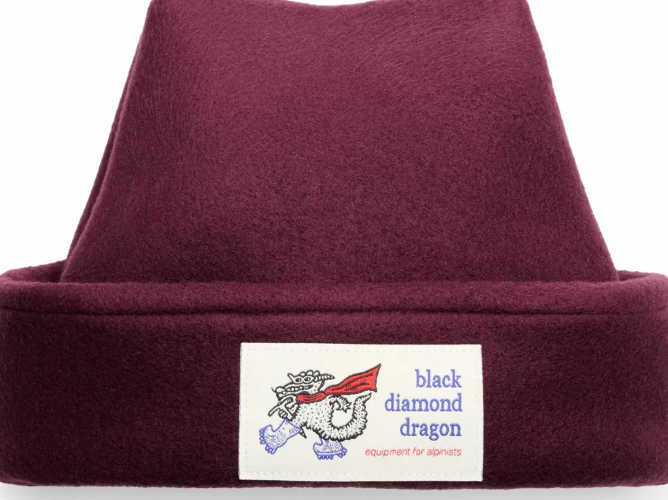 Black Diamond Pointed Fleece Beanie Fig
