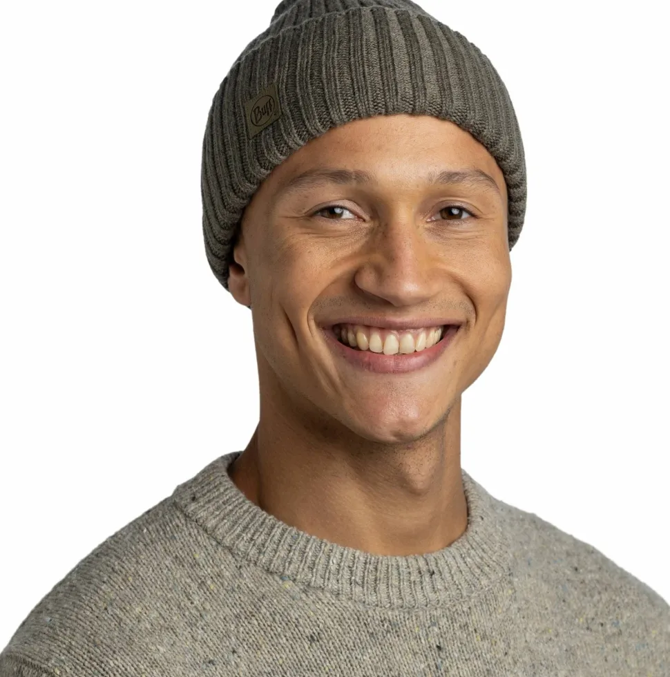 Buff Beanie Knitted Erviny Erviny Bark