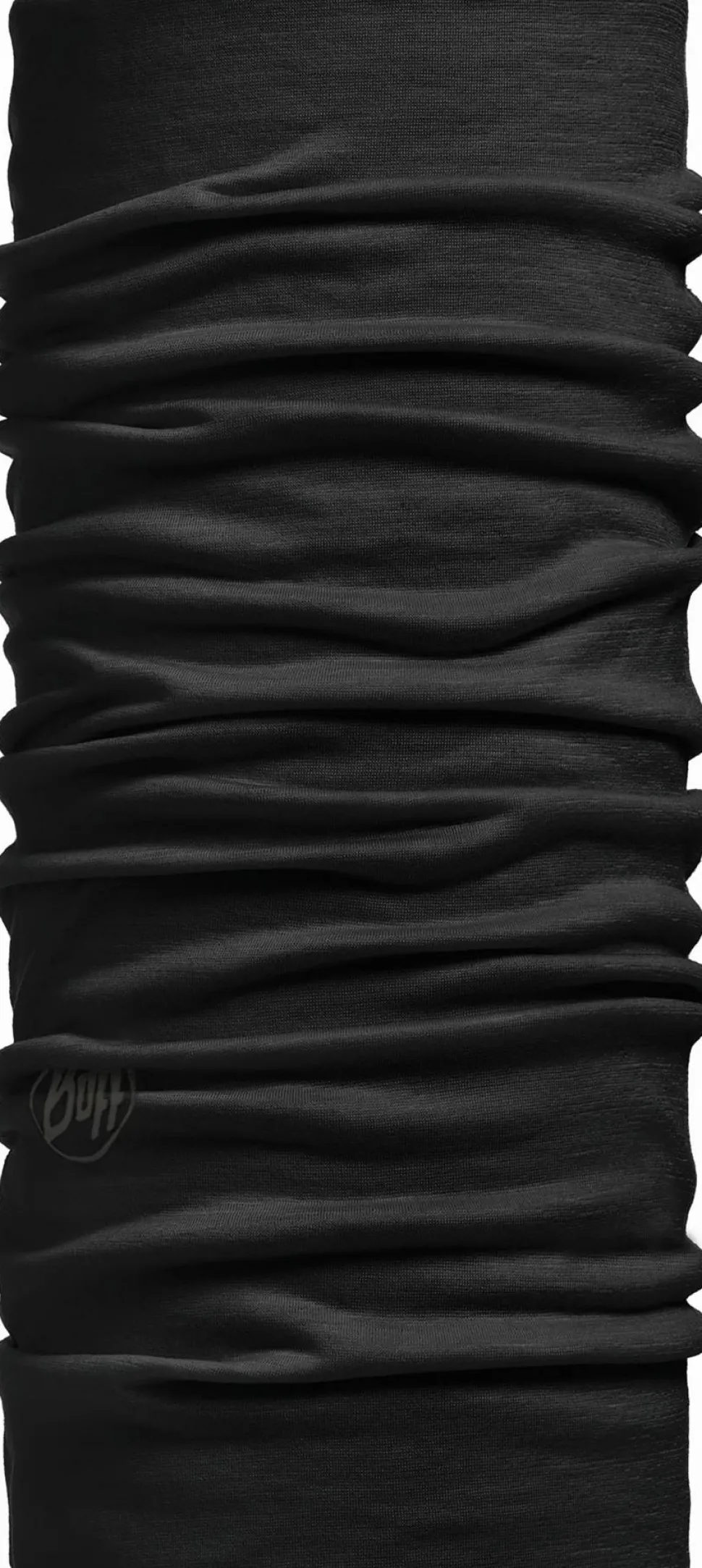 Buff Lightweight Merino Wool Tubular Solid Black