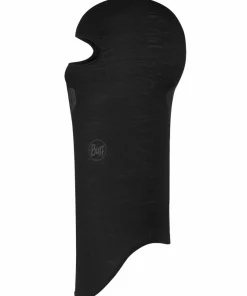 Buff Lightweight Merino Wool Balaclava Solid Black
