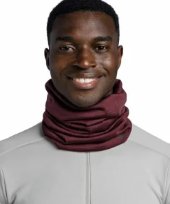 Buff Merino Lightweight Neckwear Solid Garnet
