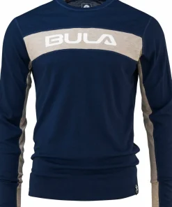 Bula Men's Retro Merino Wool Crew Navy