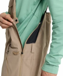 Burton Men's Reserve 2L Bib Pants Summit Taupe
