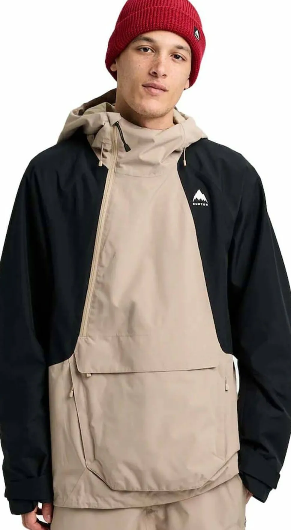 Burton Men's Reserve Relaxed Anorak Summit Taupe/true Black