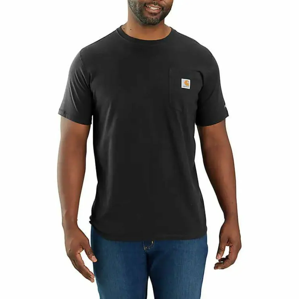 Carhartt Men's Carhartt Force Relaxed Fit Midweight Short-Sleeve Pocket T-Shirt Black