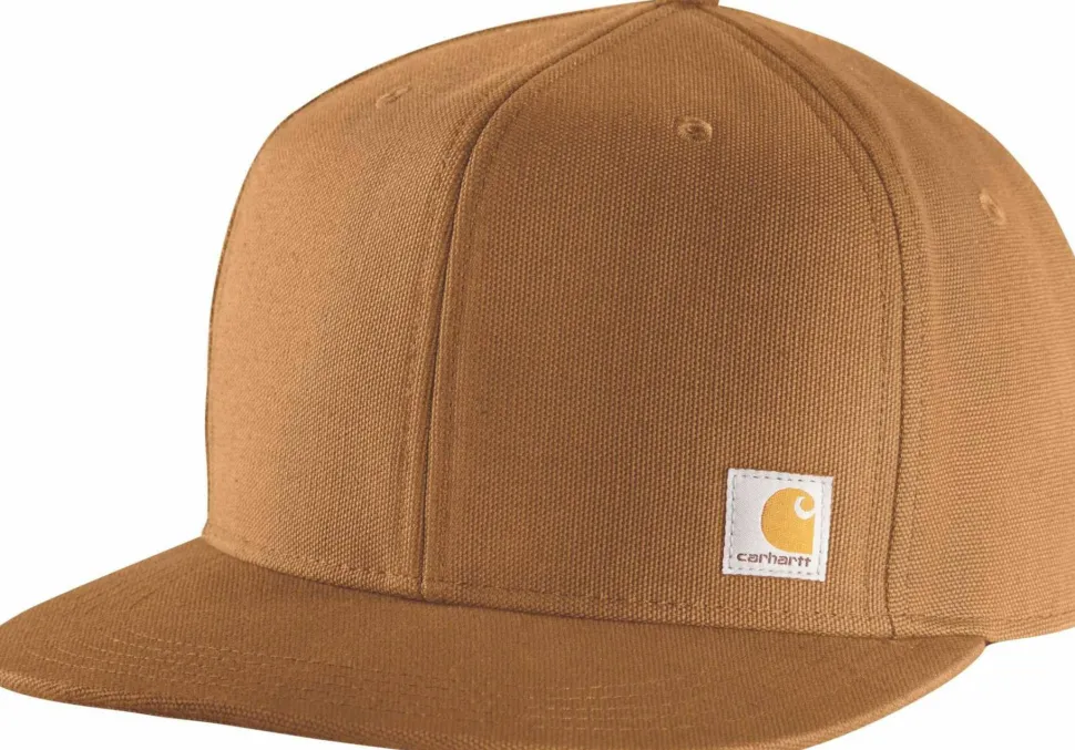 Carhartt Men's Firm Duck Flat Brim Cap Carhartt® Brown