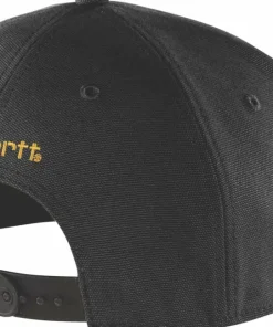 Carhartt Men's Firm Duck Flat Brim Cap Black