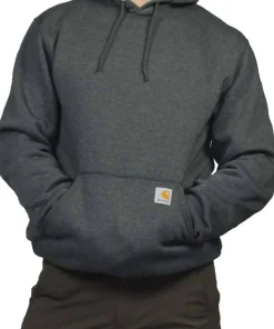Carhartt Men's Hooded Sweatshirt Carbon Heather