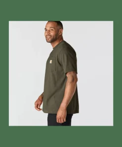 Carhartt Men's K87 Pocket Short Sleeve T-Shirt Burnished Logs Heather
