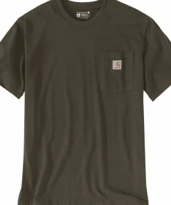 Carhartt Men's K87 Pocket Short Sleeve T-Shirt Burnished Logs Heather