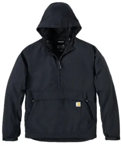 Carhartt Men's Rain Defender Loose Fit Lightweight Packable Anorak Black