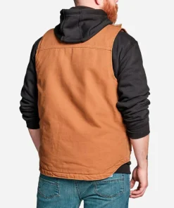 Carhartt Men's Washed Duck Lined Mock Neck Vest Carhartt® Brown