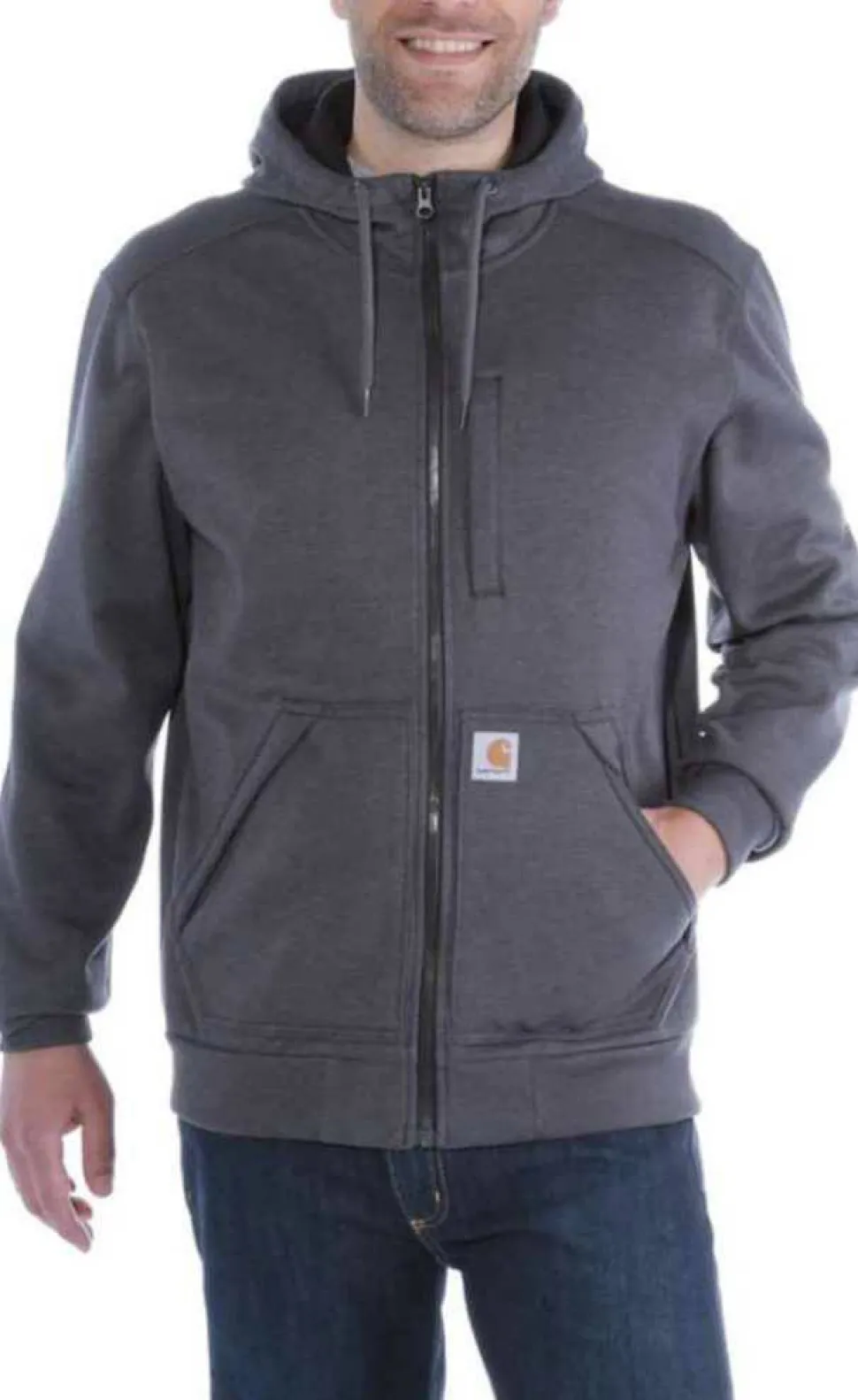 Carhartt Men's Wind Fighter Hooded Sweatshirt Carbon Heather