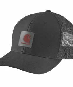 Carhartt Twill Mesh-Back Logo Patch Cap Black