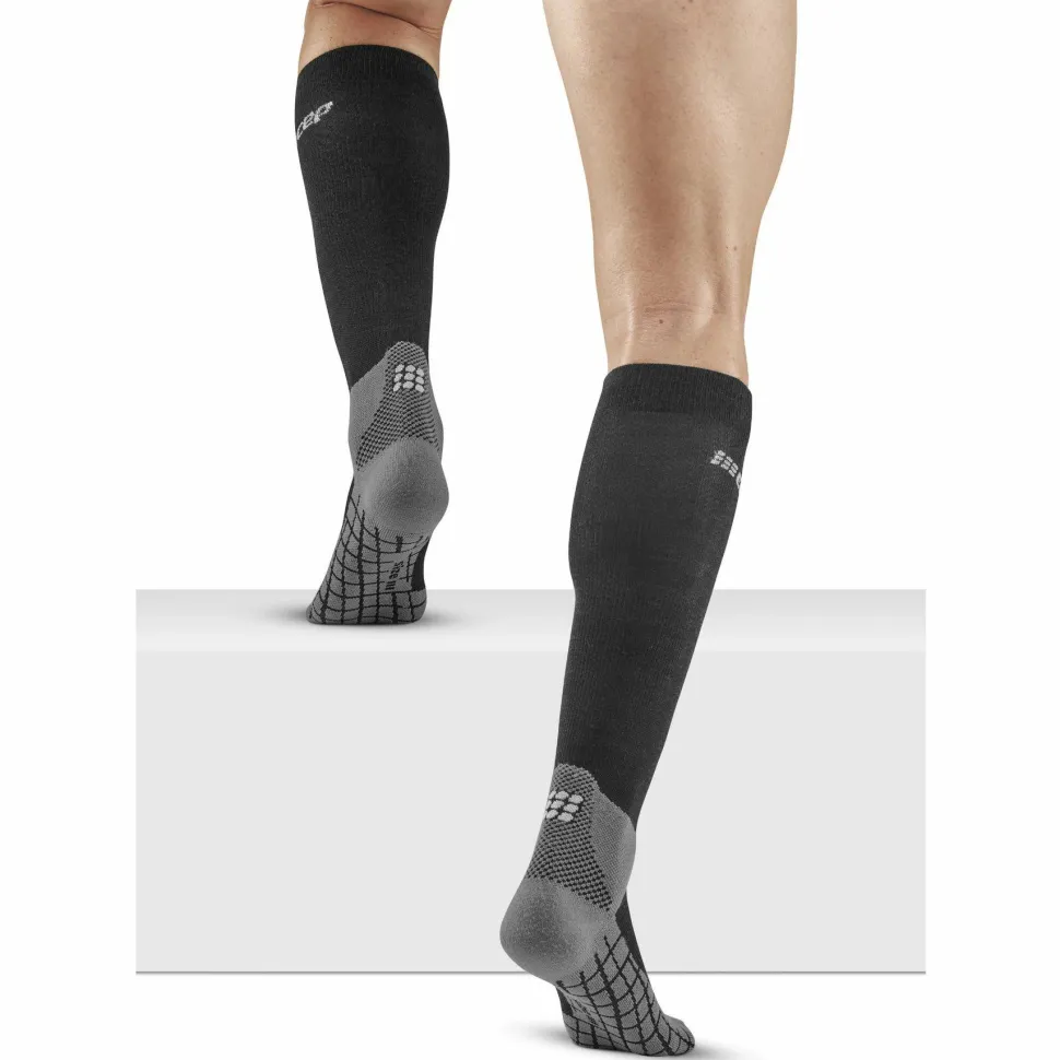 CEP Men's Hiking Light Merino Tall Compression Socks Black