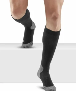 CEP Men's Hiking Light Merino Tall Compression Socks Black