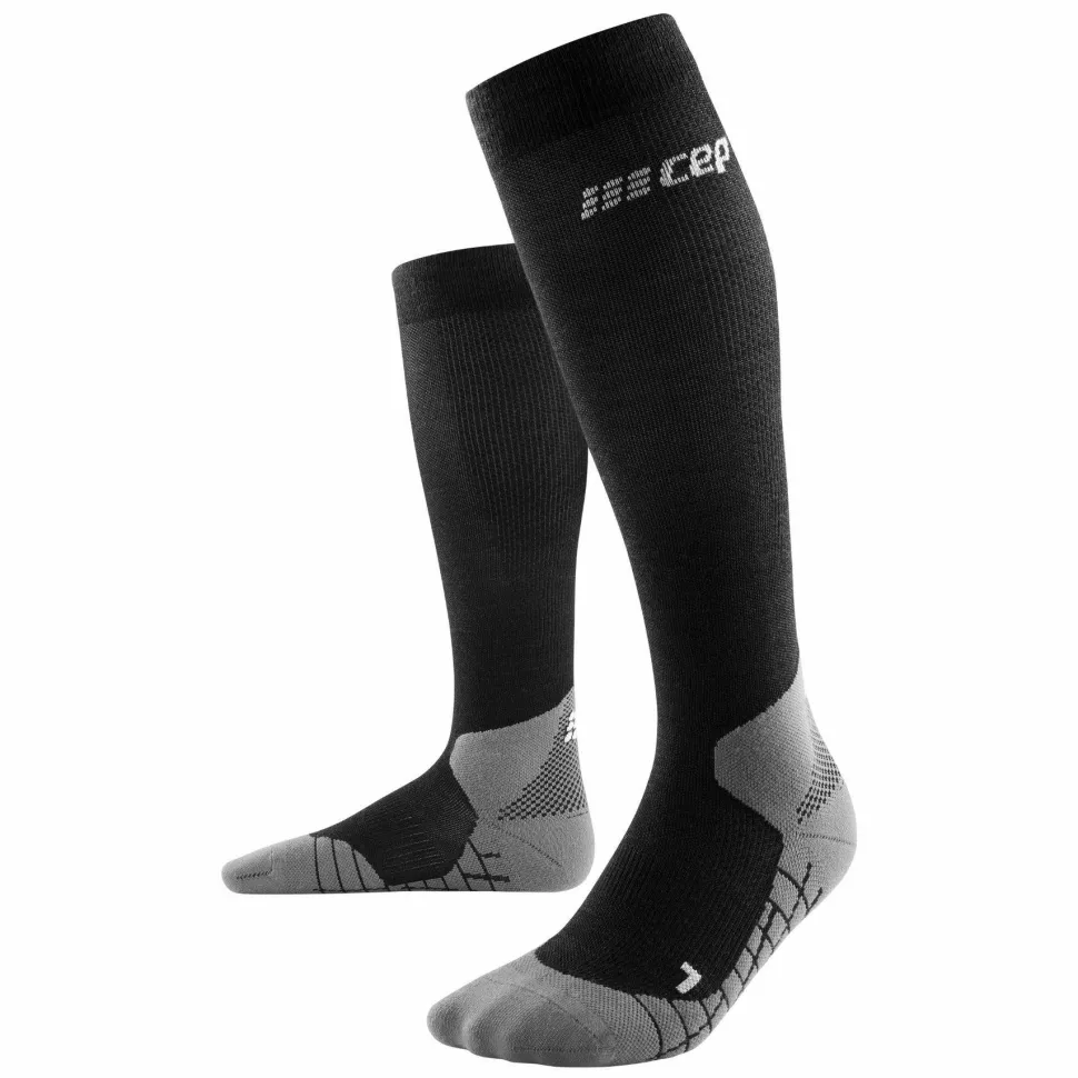 CEP Men's Hiking Light Merino Tall Compression Socks Black