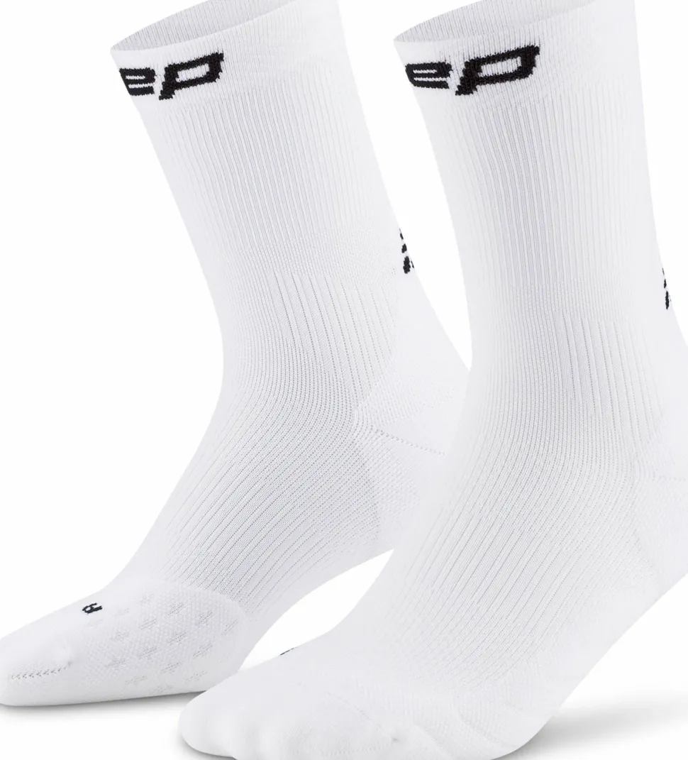 CEP Men's Run Socks Mid Cut 5.0 White