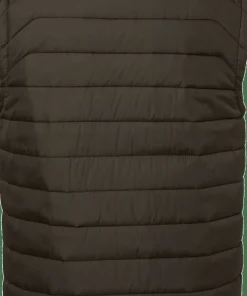Chevalier Men's Quintin Padded Vest Leather Brown