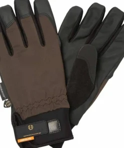 Chevalier Men's Windblocker Shooting Gloves Leather Brown