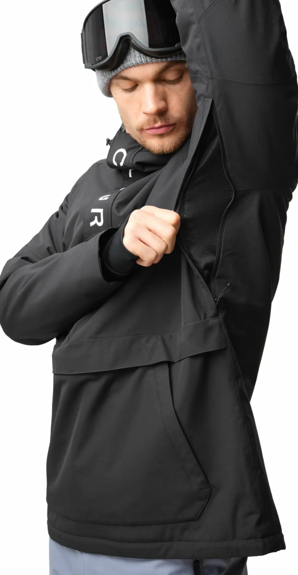 ColourWear Men's Signature Anorak Black