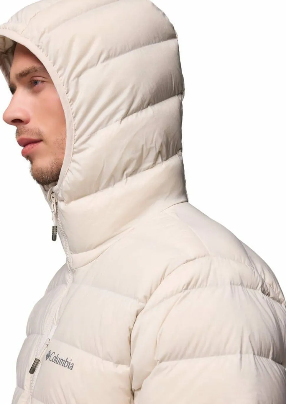 Columbia Men's Drift Peak Stretch Down Hooded Jacket Dark Stone