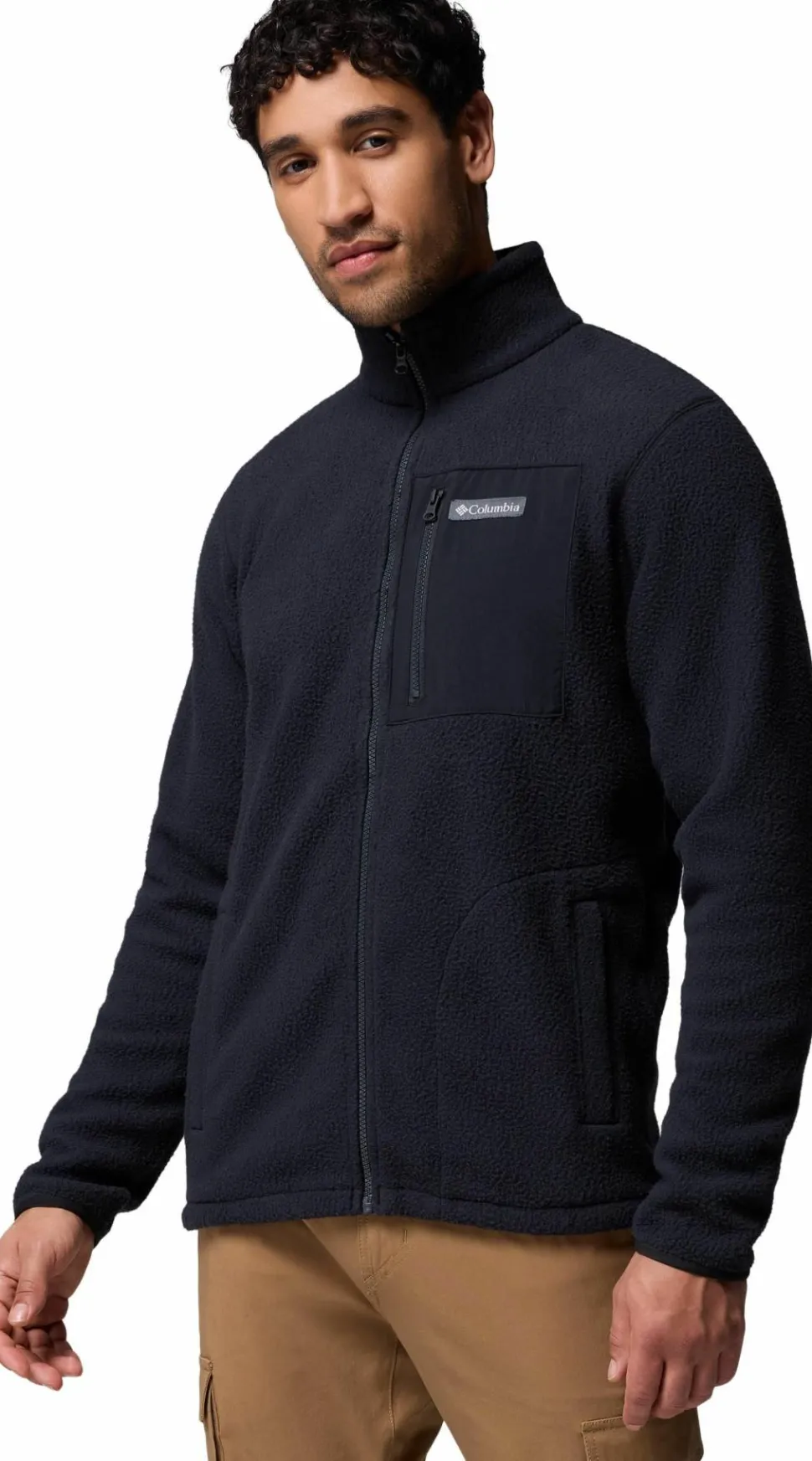 Columbia Men's Jasper Ridge Pebbled Fleece Jacket Black