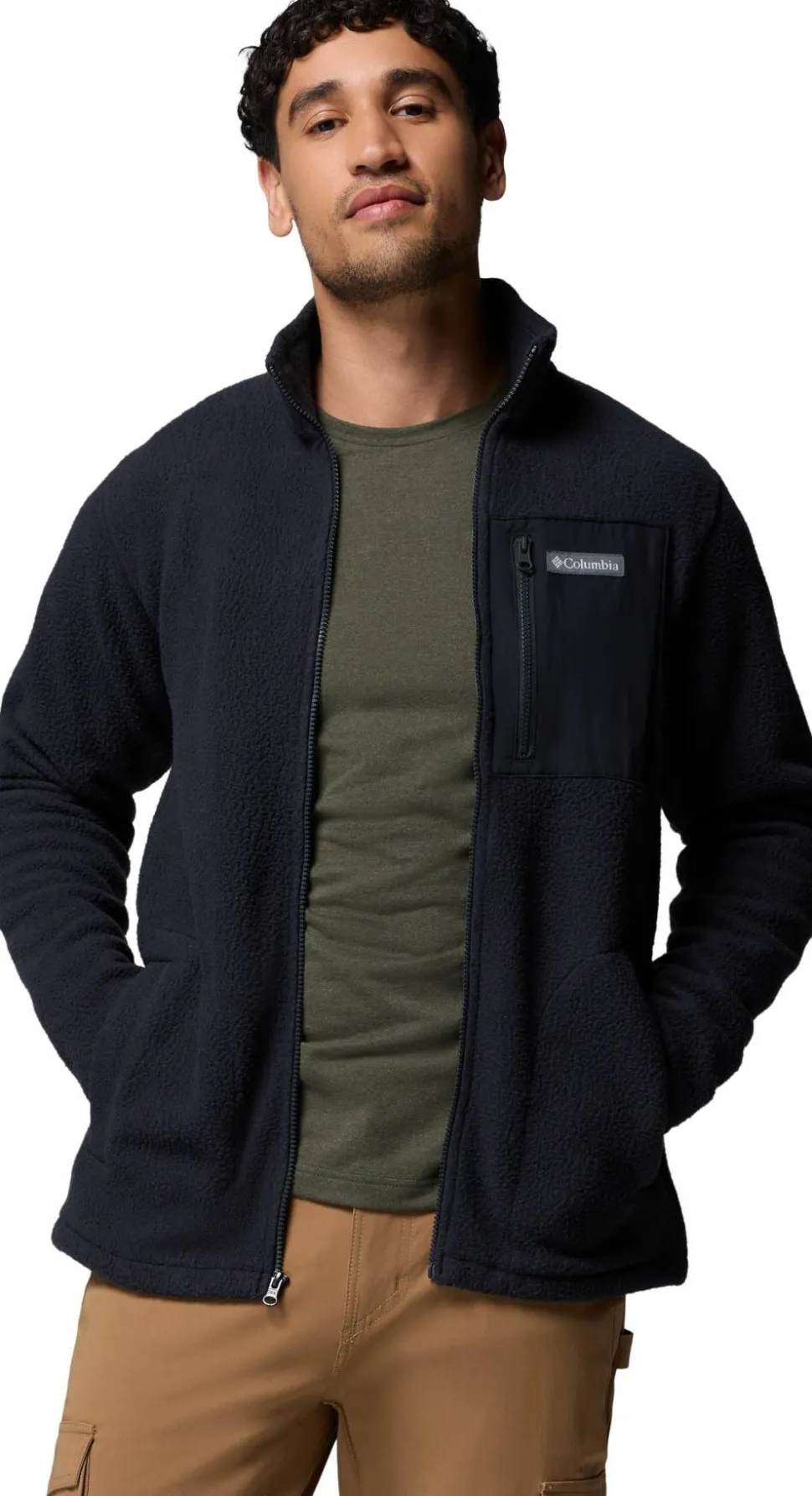 Columbia Men's Jasper Ridge Pebbled Fleece Jacket Black