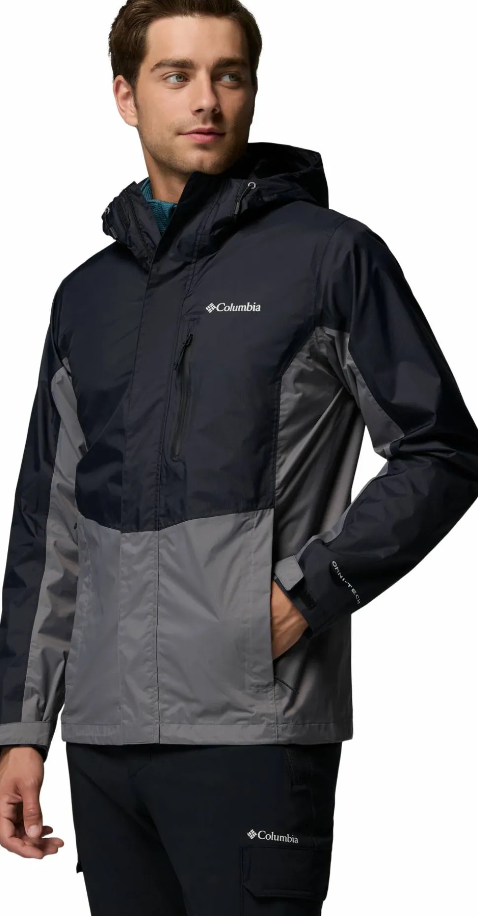 Columbia Men's Pouring Adventure III Jacket Black, City Grey