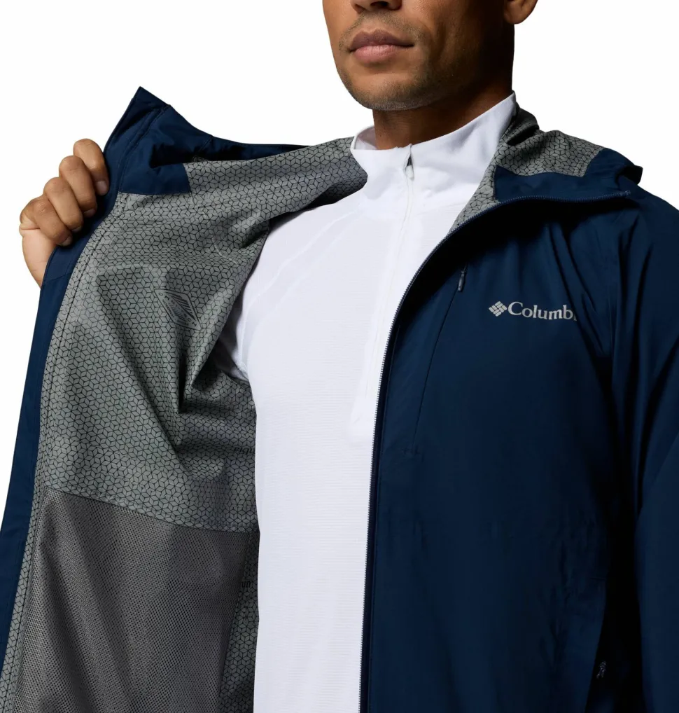 Columbia Men's Trailborne 2.5L Packable Waterproof Jacket Collegiate Navy