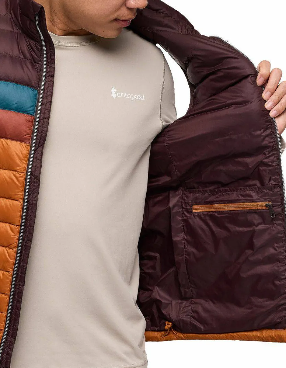 Cotopaxi Men's Fuego Down Vest Coffee And Sienna