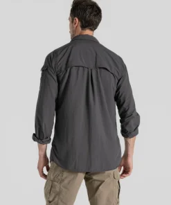 Craghoppers Men's Nosilife Adventure Long Sleeved Shirt III Black Pepper