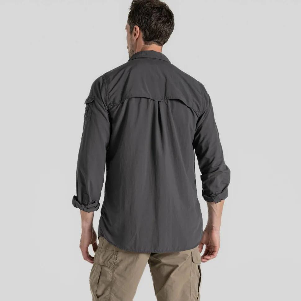 Craghoppers Men's Nosilife Adventure Long Sleeved Shirt III Black Pepper