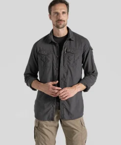 Craghoppers Men's Nosilife Adventure Long Sleeved Shirt III Black Pepper