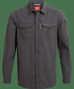 Craghoppers Men's Nosilife Adventure Long Sleeved Shirt III Black Pepper