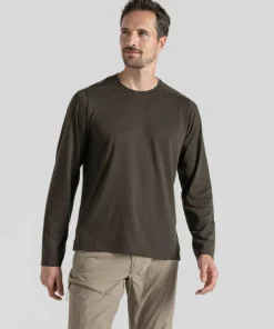 Craghoppers Men's Nosilife Abel Long Sleeved T-Shirt Woodland Green