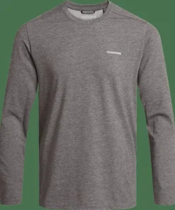 Craghoppers Men's Nosilife Abel Long Sleeved T-Shirt Black Pepper Marl