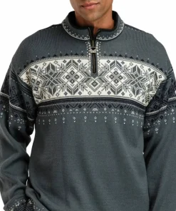 Dale of Norway Men's Blyfjell Knit Sweater Steel/Offwhite/Navy