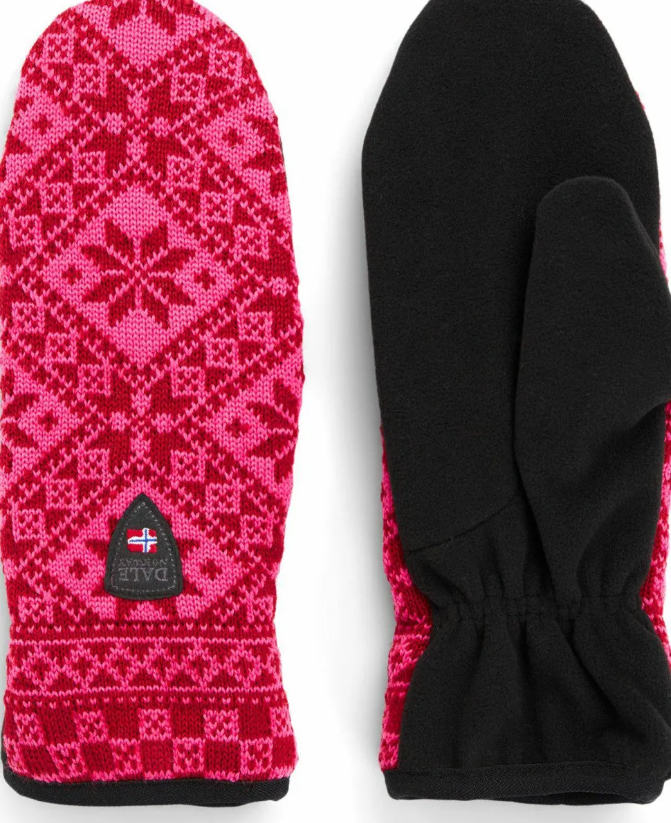 Dale of Norway Unisex Bjorøy Polar Mittens Red Rose/Allium