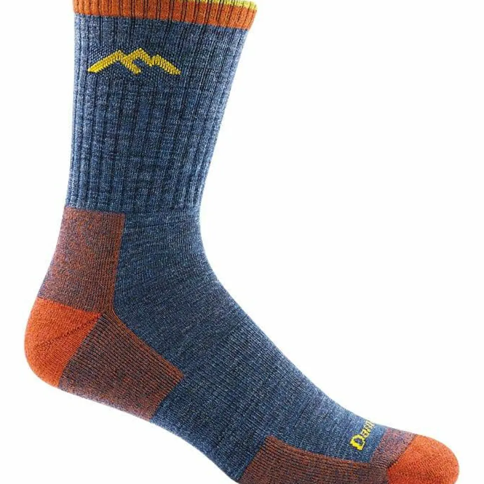 Darn Tough Men's Hiker Micro Crew Sock Cushion Denim