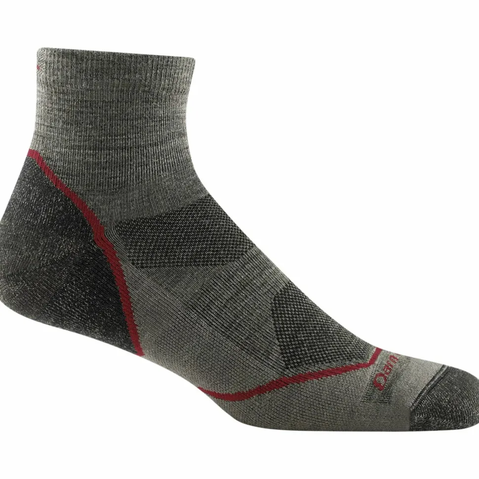 Darn Tough Men's Light Hiker 1/4 Lightweight Hiking Sock Taupe